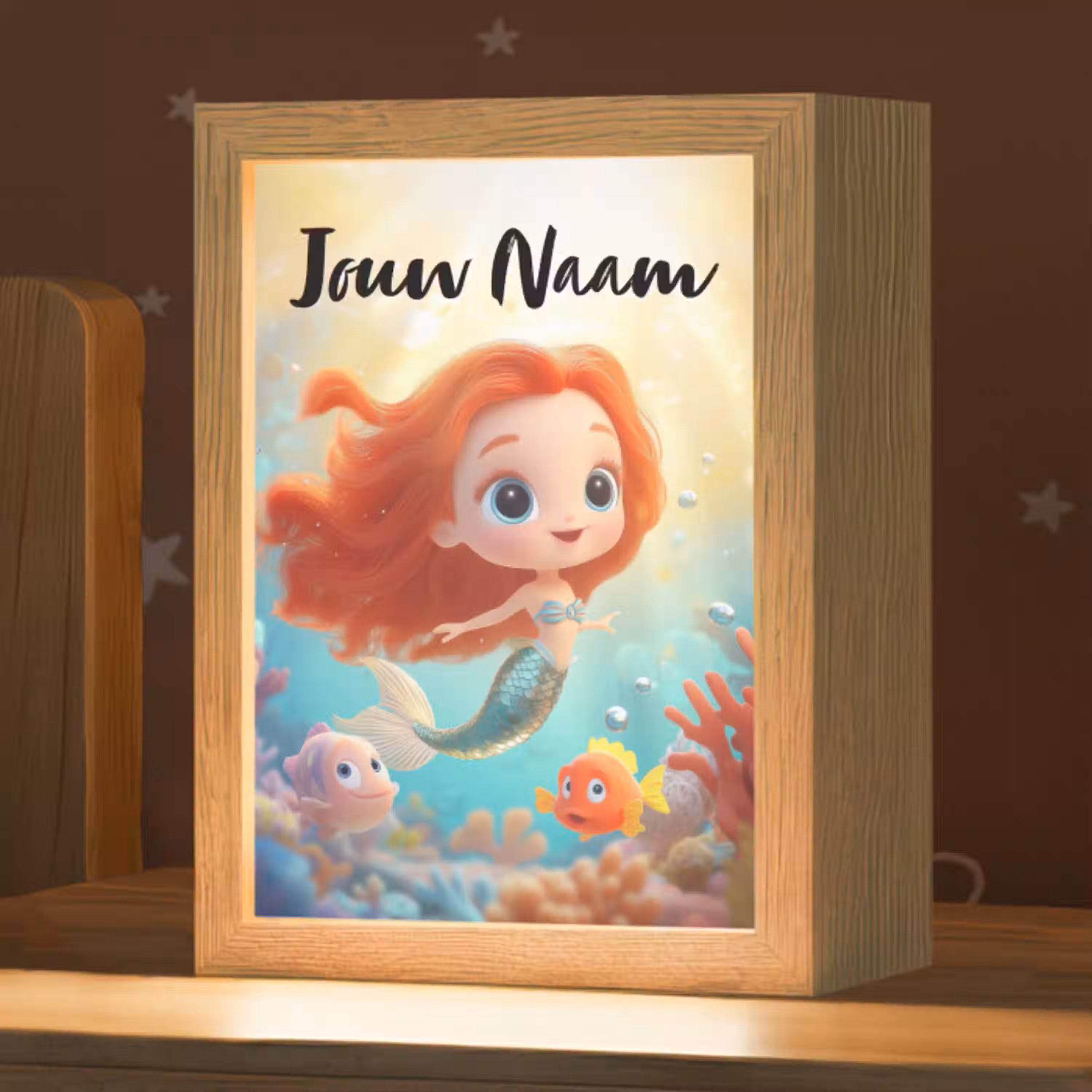Zeemeermin - Vissen - Koraal Light Box met kabel (Kinderlampje) klein -zzz_3d_website