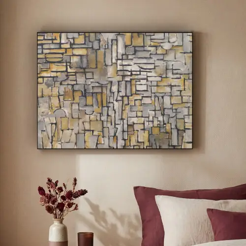 Mondriaan - Kunst - Oude meesters - Tableau I Textielframe - compleet frame klein -sfeer1