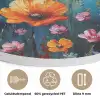 Bloemen - Natuur - Waterverf - Kunst Akoestische PET Vilt - Rond klein -closeup_NL