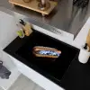 Hotdog - Porselein - Delfts blauw - Eten Inductie beschemer met haakjes klein -sfeer1