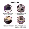 Mucho amor - Paars - Grafisch Inductie beschermer vinyl 3mm klein -zzzzzzz-cc-werking