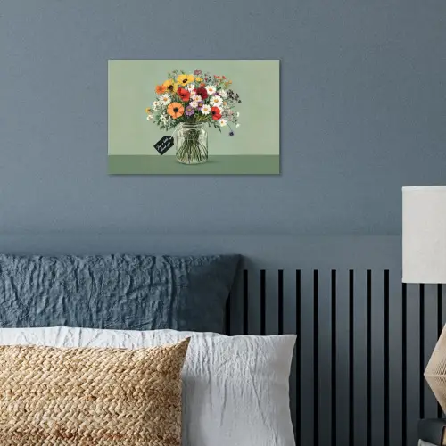 Bloemen - Vaas - Kaartje poster papier klein -sfeer2