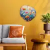 Bloemen - Natuur - Waterverf - Kunst Wandcirkel Organisch Forex 3mm klein -sfeer4