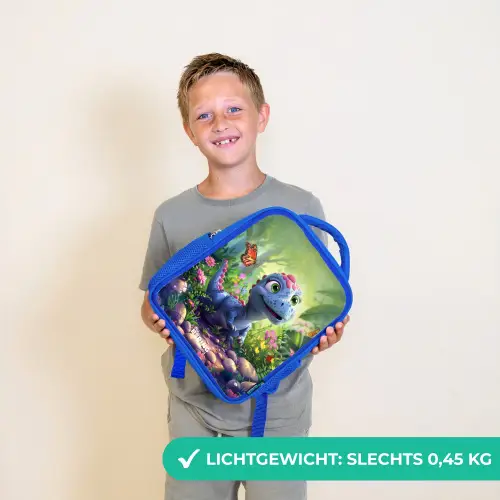 Donny Dino Kinderrugzak - Blauw middel -sfeer1_NL