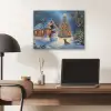 Kerstwonder - Winteravond - Kleurrijk PET vilt klein -sfeer5
