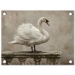 Zwaan - Elegant - Dieren - Wit tuinposter los doek klein -3d