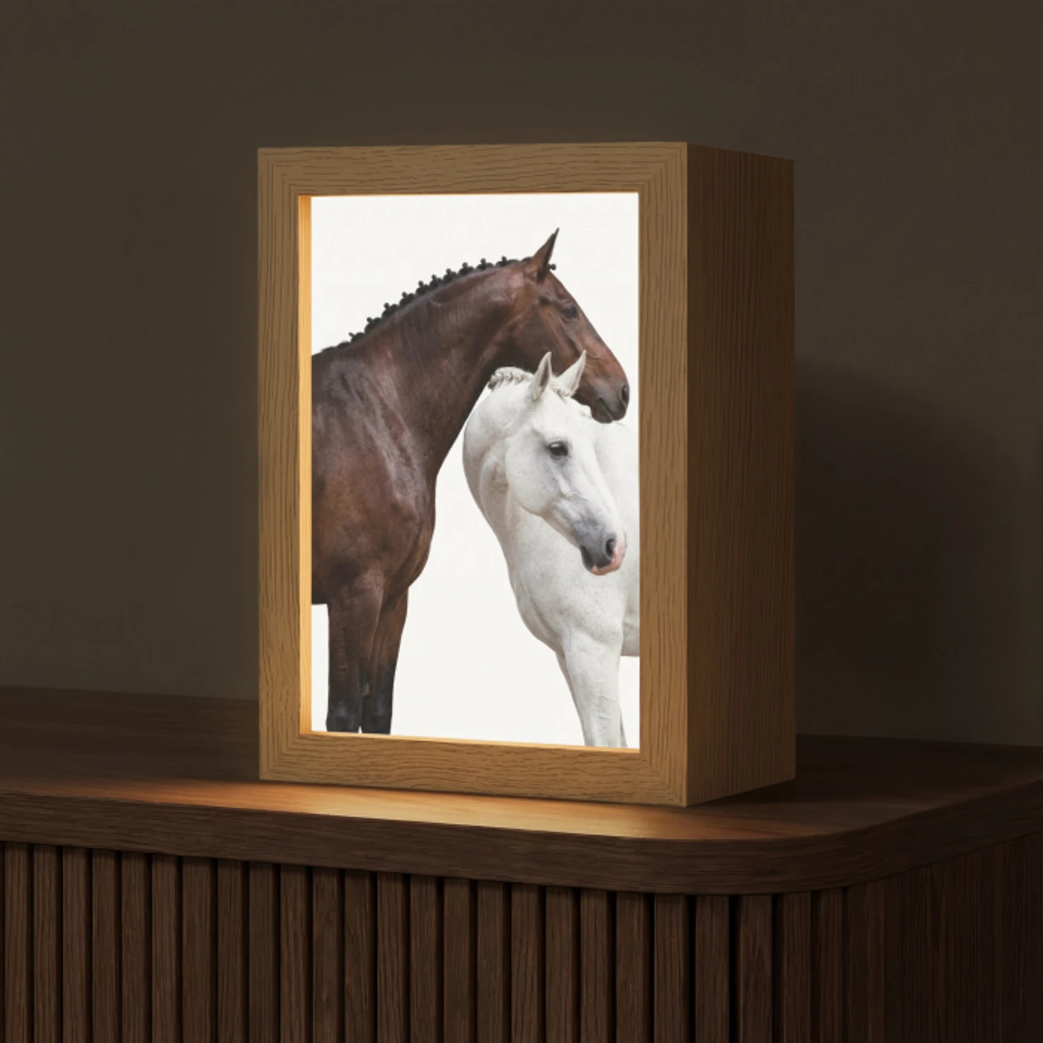 Paard - Modern - Balans Light Box met kabel (Tafellamp) klein -z3d_website