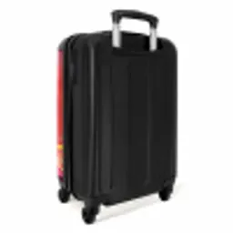 Roze Monstertruck Vliegt over het Asfalt NBS - Handbagage koffer - Kinderen Unisex middel -achterkant