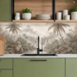 Jungle - Watervallen - Tropisch - Illustratie keuken achterwand 2 middel -sfeer3