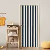 Verticale strepen - Blauw - Crème deurposter klein 289 -sfeer4
