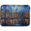 Grachten Amsterdam - Huizen - Stad - Kleurrijk laptophoes neopreen klein -zkaufland3dotto