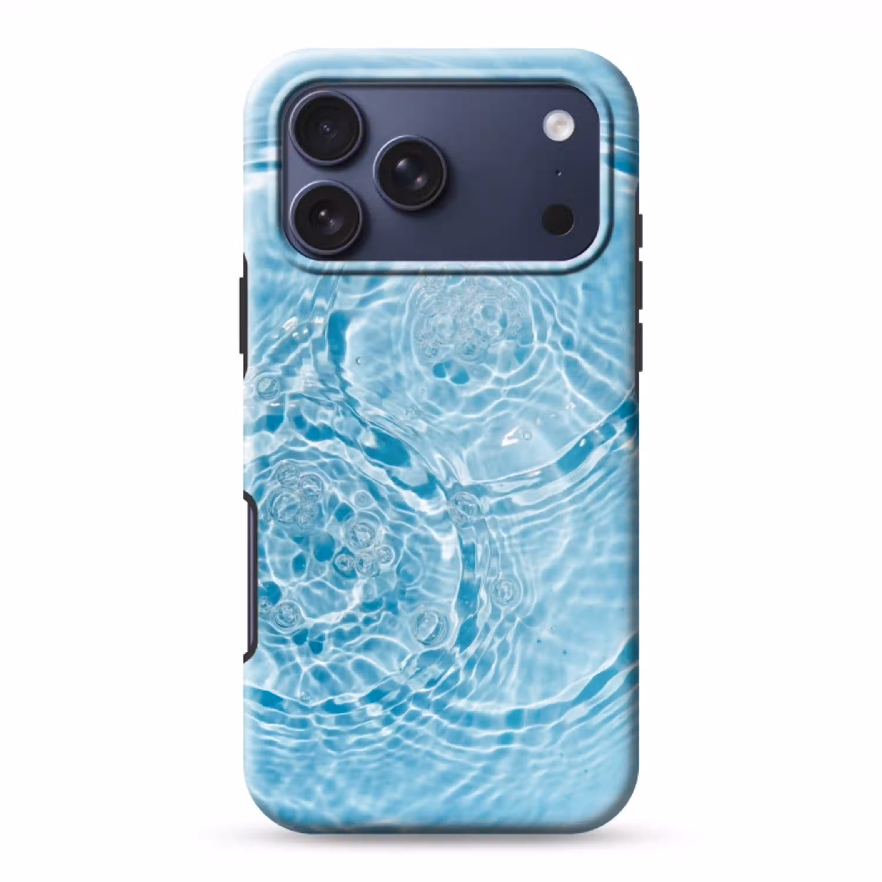 Water - Blauw - bubbels Toughcase MagSafe Apple iPhone 17 Pro Max klein -3d