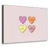Hartjes - Pastel - Liefde - Moeder Textielframe zwart klein -3d