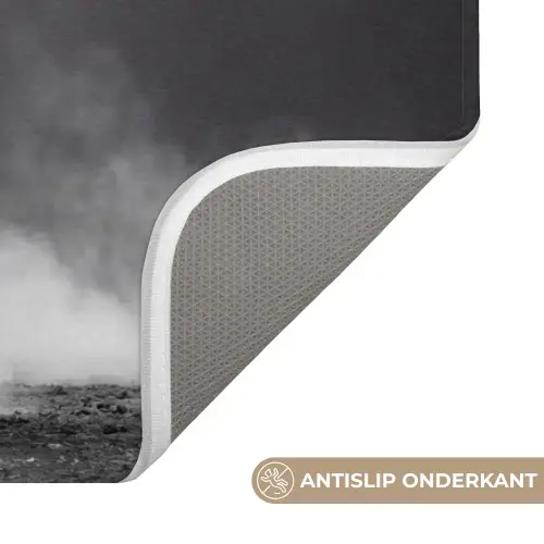 Olifant - Zwart - Wit - Rook Badmat klein -USP_AntislipNL