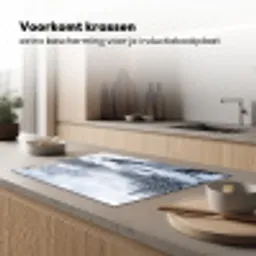 Sneeuwlandschap - Bergen - Rivier - Winter Inductie beschermer vinyl 3mm klein -sfeer1
