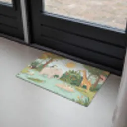 Jungle - Oase - Dieren - Kleurrijk Deurmat klein -sfeer2