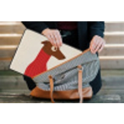 Silhouet - Hond - Trui - Rood laptophoes neopreen klein -tas