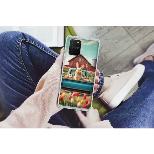 Konijn - Boerderij - Eieren Telefoonhoesje Samsung Galaxy S10 Lite klein -handS10Lite