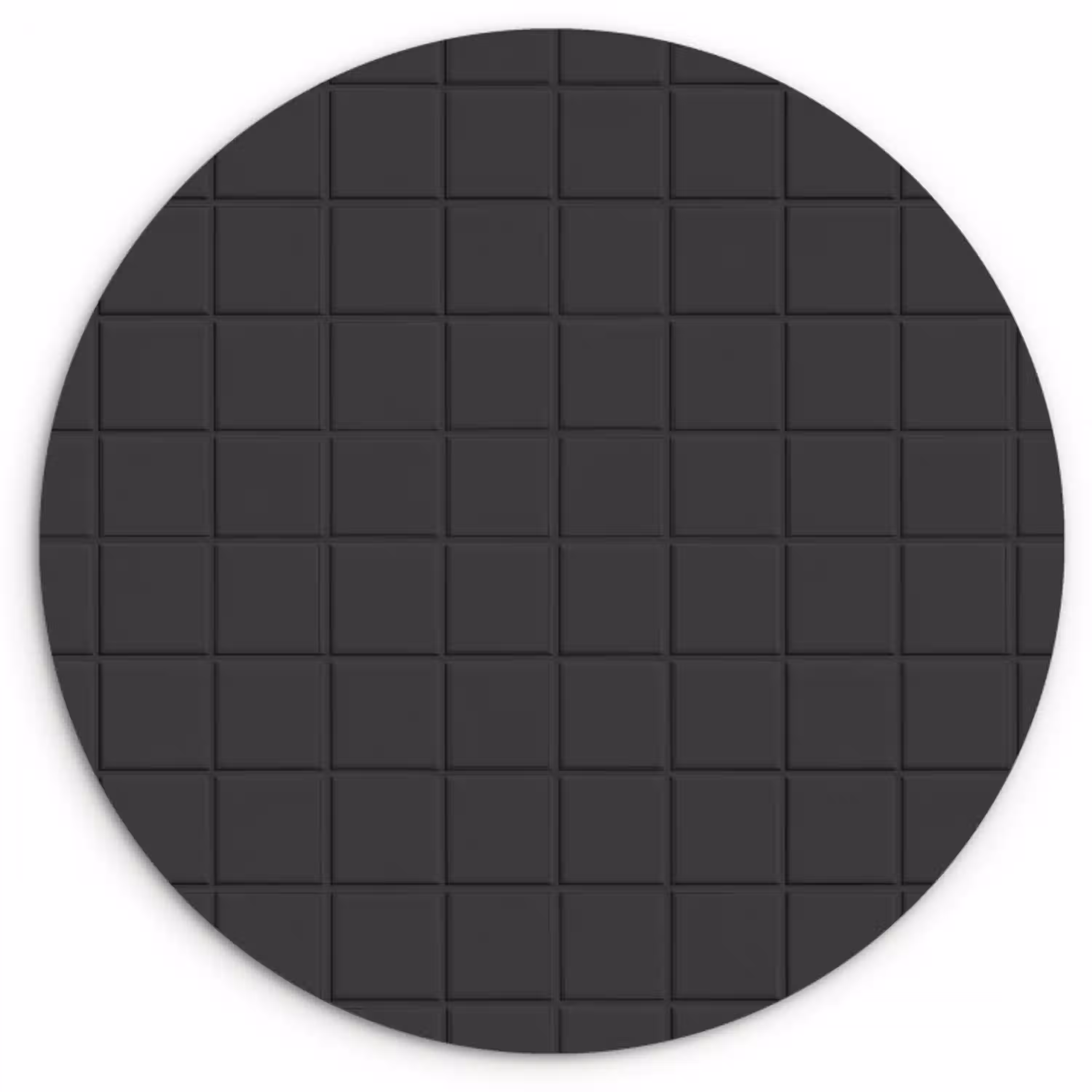 Patroon - Tegel - Antraciet Wandcirkel kunststof plaat 5mm dik klein 188 -3d