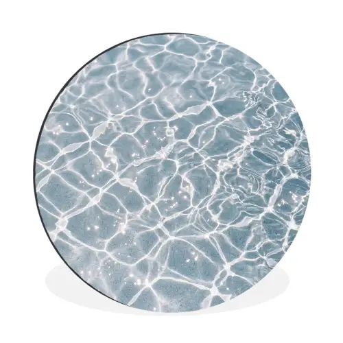 Water - Reflectie - Zonlicht Wandcirkel aluminium klein -3d