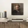 Zelfportret - Schilderij van Rembrandt van Rijn plexiglas 5mm klein -sfeer1