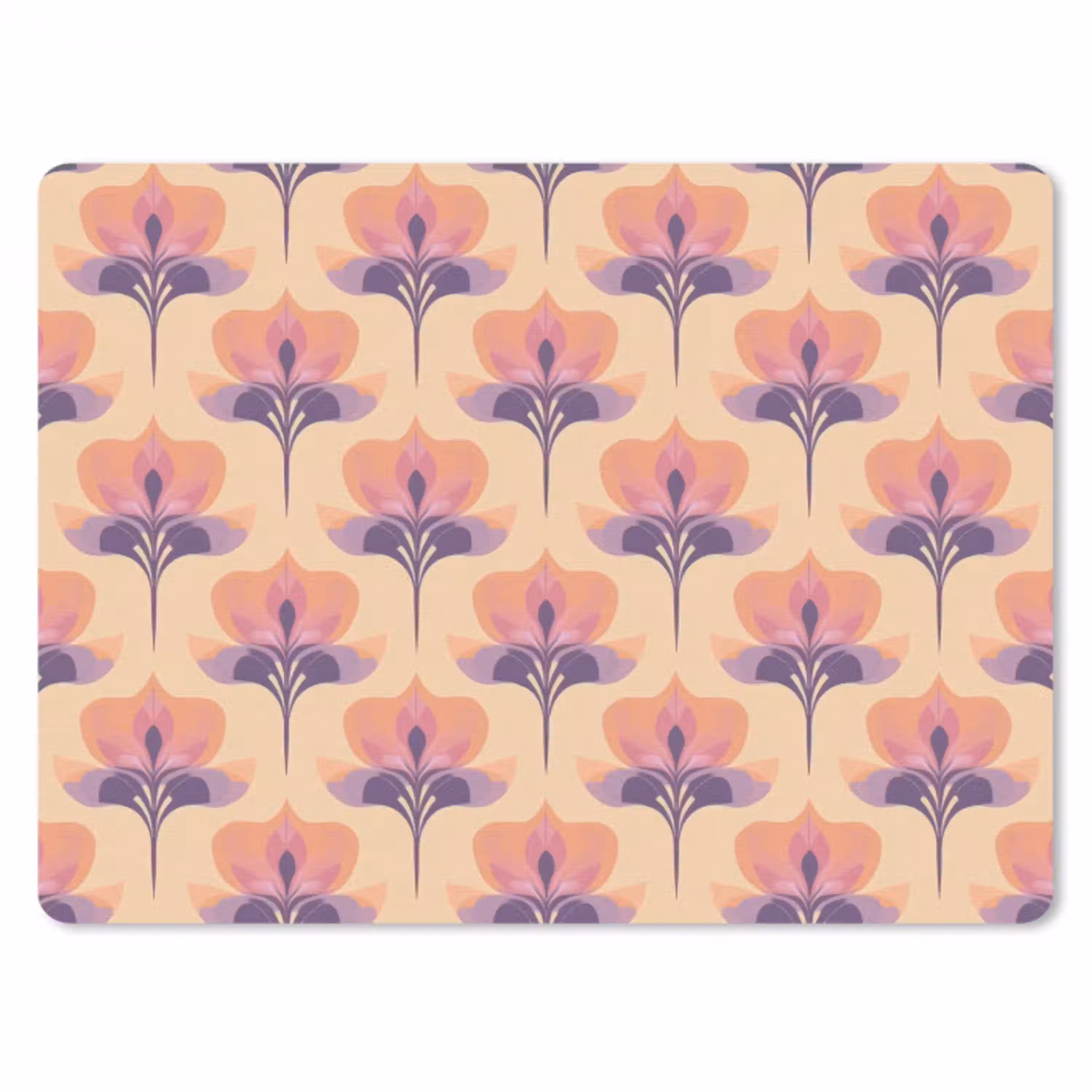 Botanisch - Patroon - Pastel muismat rubber klein 262 -3d