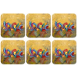Abstract - Cirkels - Schilderij - Kleurrijk - Dynamisch onderzetter kurk middel -zkaufland3dotto