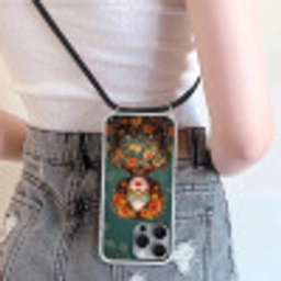 Portret - Vrouw - Kleurrijk - Expressief Hoesje iPhone 16 Pro Max met koord klein -sfeer5