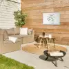 Vissen - Water - Wit Tuinposter op houten frame 2 cm dik klein -sfeer2