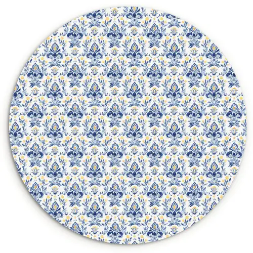 Frans - Citroen - Royaal - Blauw - Geel Wandcirkel plexiglas klein 852 -3d
