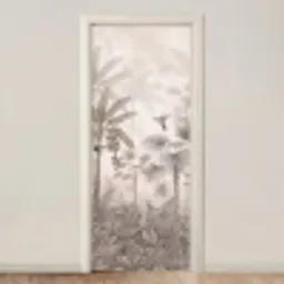 Jungle - Banenboom - Kolibrie - Beige deurposter klein -3d_beige