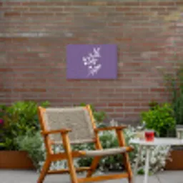 Tak - Sierlijk - Bladeren - Minimalistisch Tuinposter op houten frame 2 cm dik klein -sfeer3