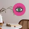 Minimalistisch - Oog - Roze Akoestische PET Vilt - Rond klein -sfeer3