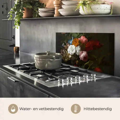 Vaas met bloemen - Schilderij van Rachel Ruysch keuken achterwand spatscherm middel -usp_NL