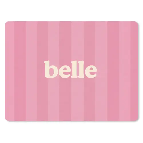 Roze - Gestreept - Belle muismat rubber klein -3d