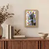 Mondriaan - Meisje met de parel - Collage Light Box met kabel (Tafellamp) klein -sfeer2