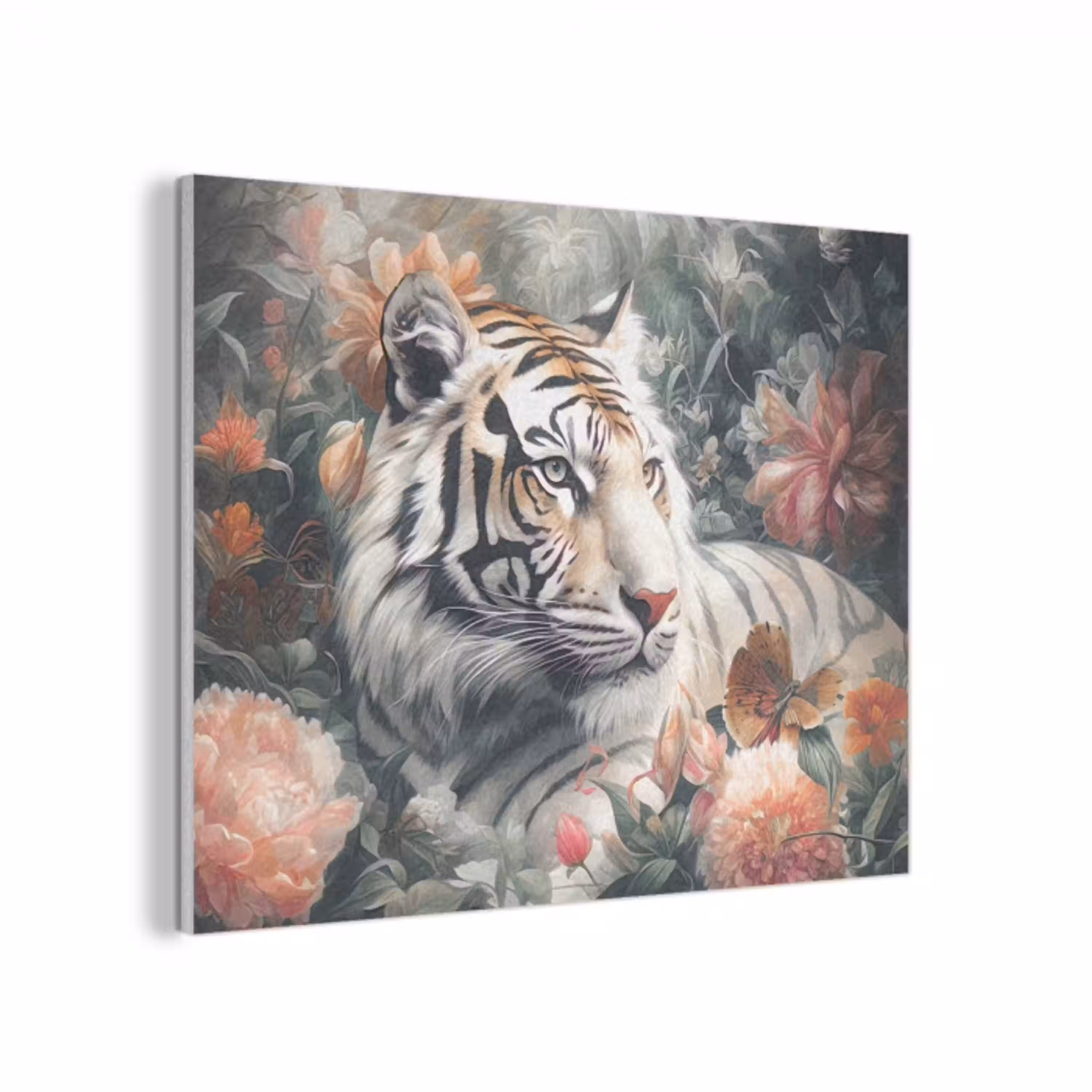 Tijger - Wilde dieren - Bloemen - Jungle PET vilt klein -3d