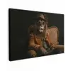 Bril - Leeuw - Bank - Hoed Tuinposter op houten frame 2 cm dik klein -3d