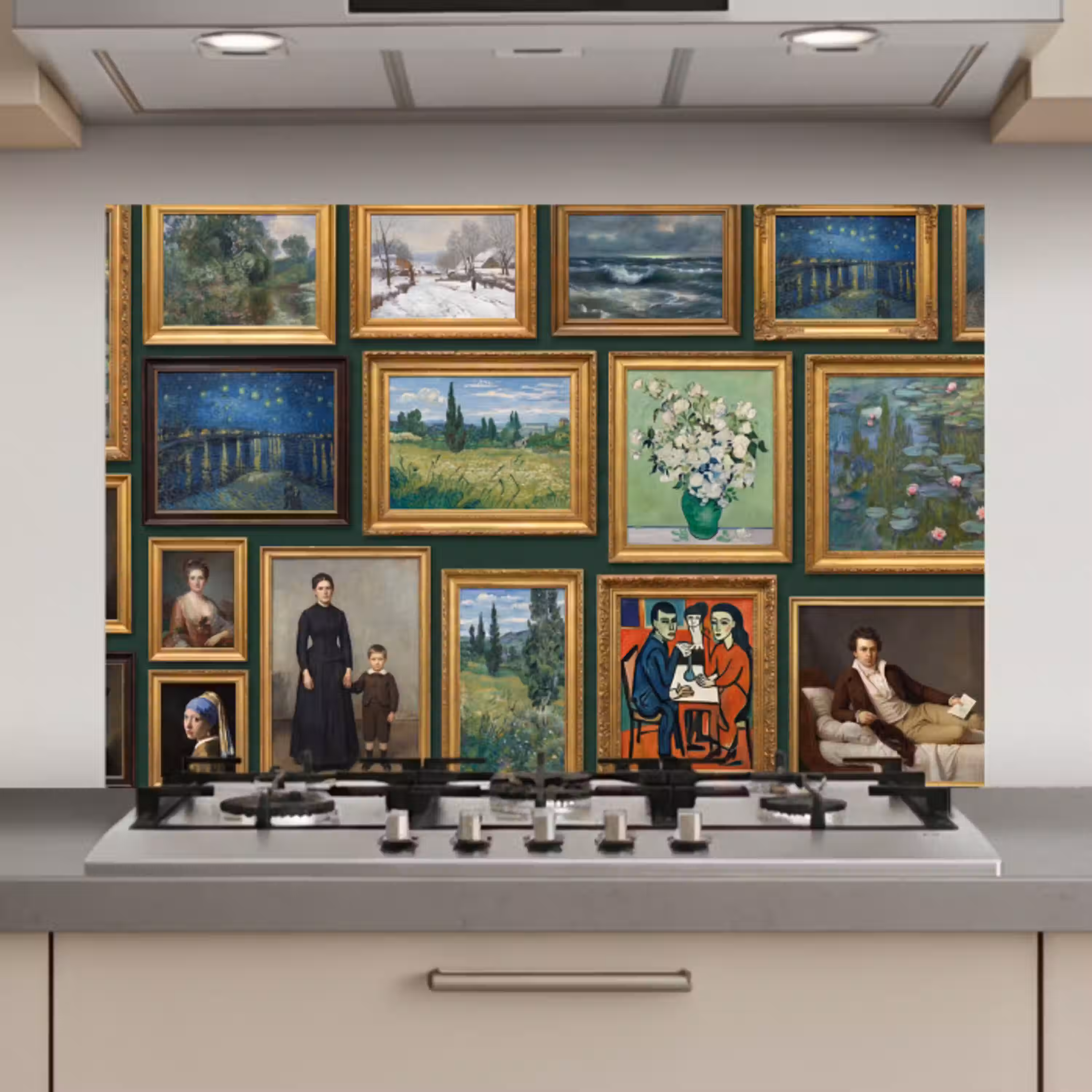 Kunst - Schilderijen - Collectie - Klassiek - Groen keuken achterwand spatscherm klein -3d_website