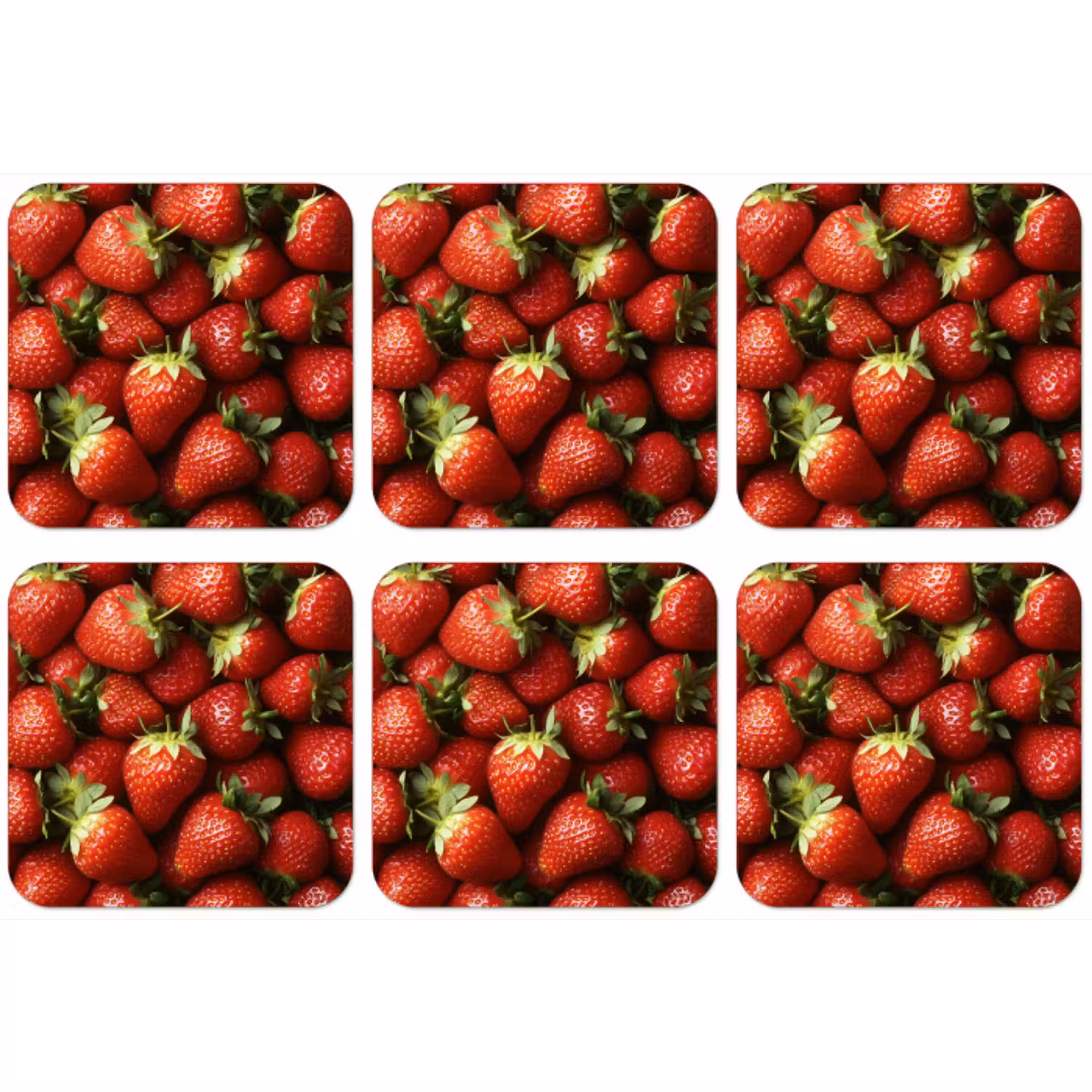 Aardbei - Fruit - Rood onderzetter kurk middel -zkaufland3dotto