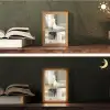 Penseelstreken - Abstract - Aardetinten Light Box met kabel (Tafellamp) klein -sfeer3