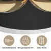 Kersen - Zwart - Goud - Chrome Akoestische PET Vilt - Rond klein -closeup_NL