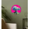 Man - Pak - Wolk - Roze Wandcirkel kunststof plaat 5mm dik klein -sfeer3