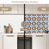 Traditioneel - Tegel - Oranje keuken achterwand 2 middel 871 -voor-na2_NL