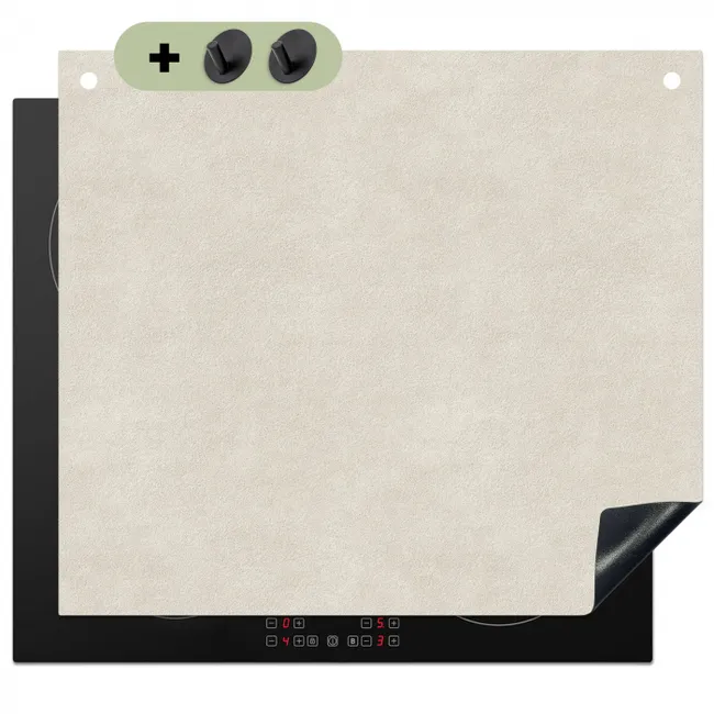Induction Hob Cover & Splashback (2-in-1) - Sand-colored - Modern - Smooth