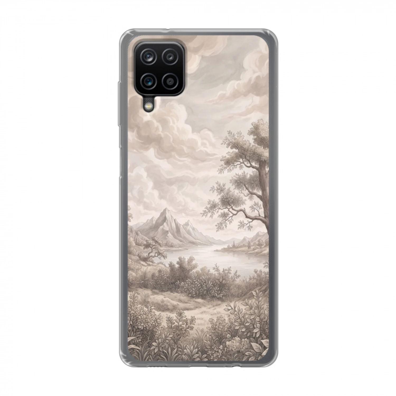 Landschap - Bergen - Meer - Natuur Telefoonhoesje Samsung Galaxy A12 klein -3d