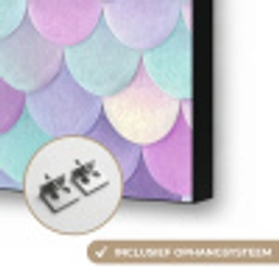 Dromerig - Zeemeermin - Pastel Textielframe zwart klein 947 -USP_ophangsysteemNL