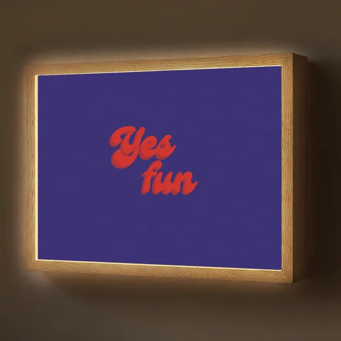 Blauw - Rood - Yes fun - 3D Light Box met batterij (Wandlamp) middel -z3d_website