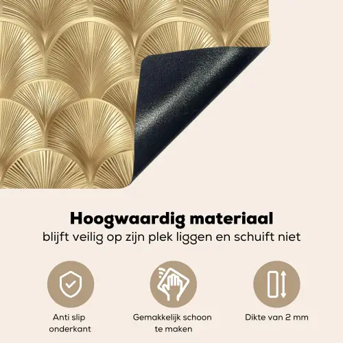 Patroon - Waaier -  Goud Inductie beschemer met haakjes klein 777 -ky-onderkant-nl