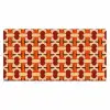 Geometrisch - Retro - Oranje Muismat XXL klein 681 -3d_leeg
